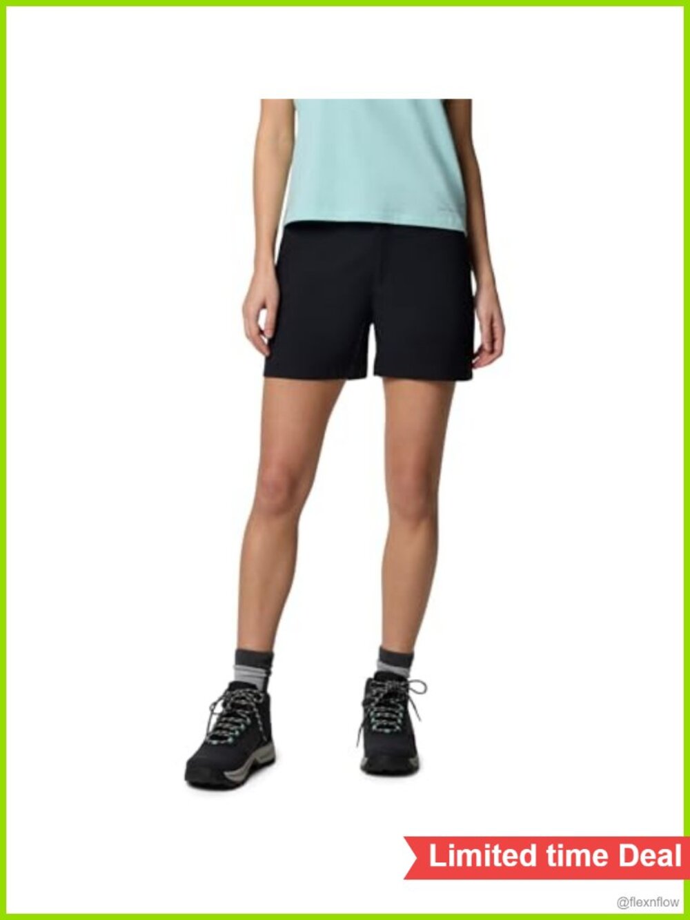 Nylon Hiking Shorts Mid Rise Active Fit Utility Loop Gusset Pockets